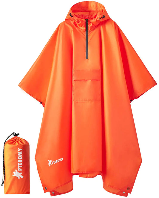 PTEROMY Hooded Rain Poncho