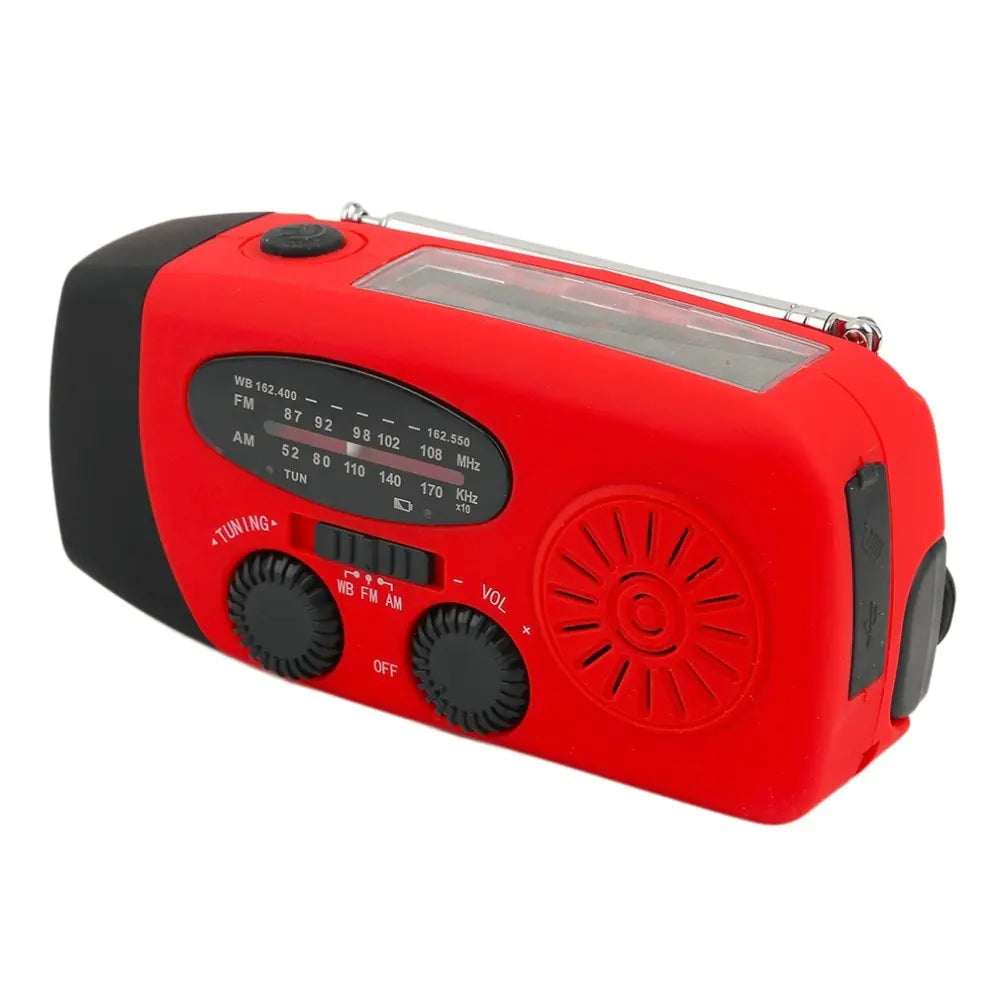 Portable Emergency Radio with LED Flashlight