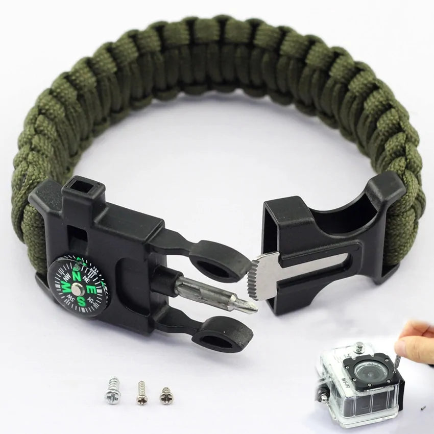 Compass Bracelet with Emergency Tools