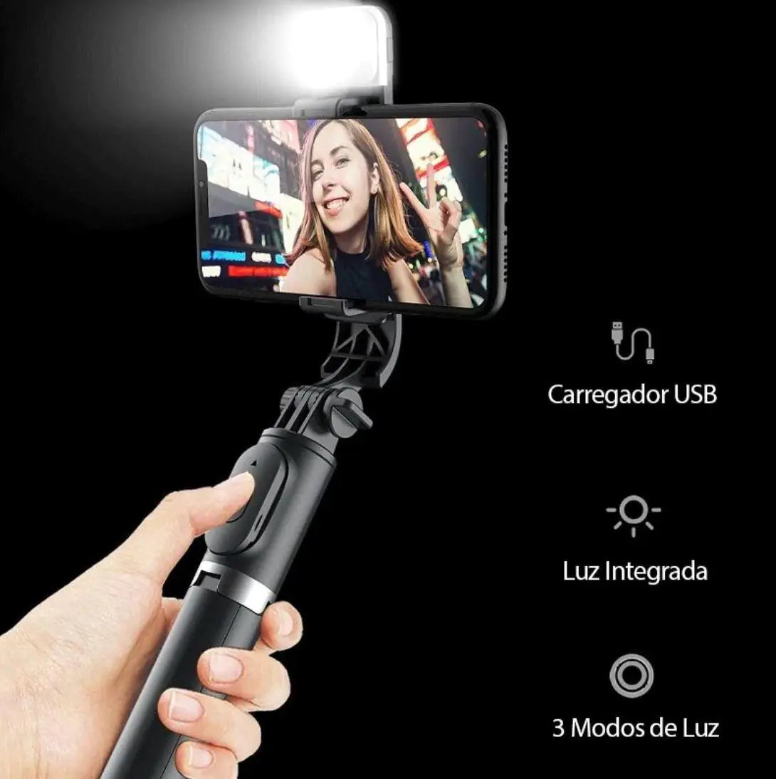 Selfie Tripod With Integrated Light